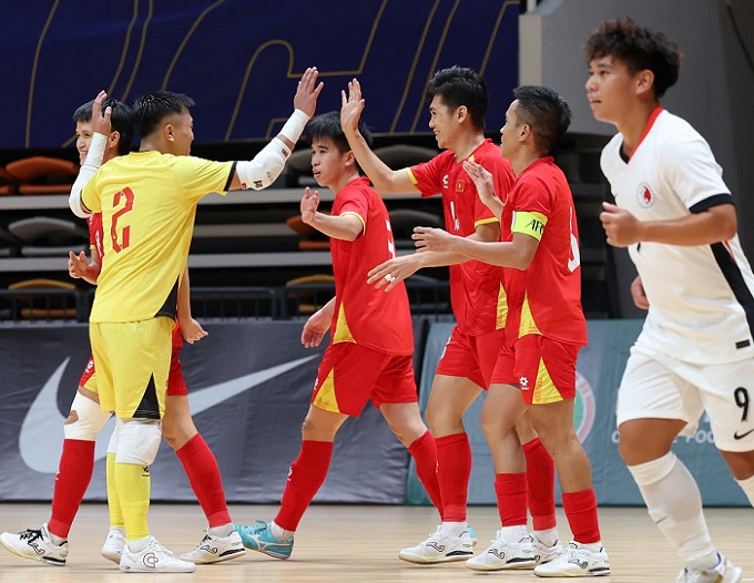 Niềm vui ghi bàn của ĐT futsal Việt Nam