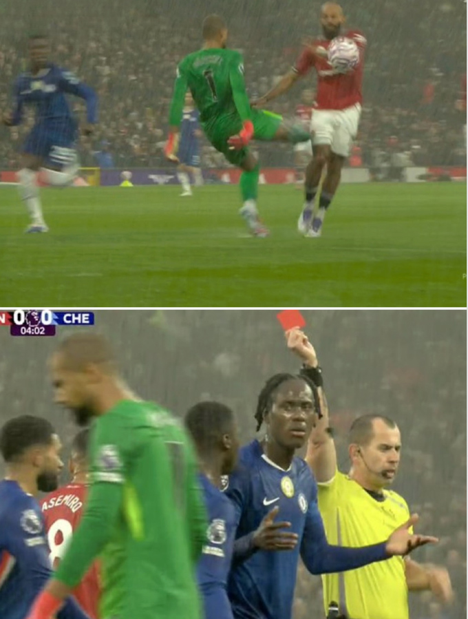 MU có lợi thế hơn người từ rất sớm sau khi Sanchez nhận thẻ đỏ