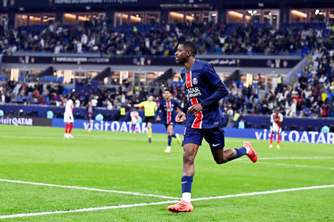 Dembele ghi bàn ở phút 90+2 giúp PSG đánh bại Monaco giành Siêu cúp Pháp