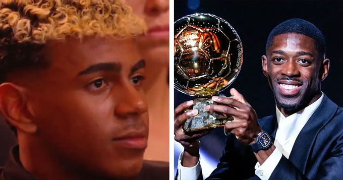 Yamal ngậm ngùi nhìn Dembele giành Quả Bóng Vàng 2025