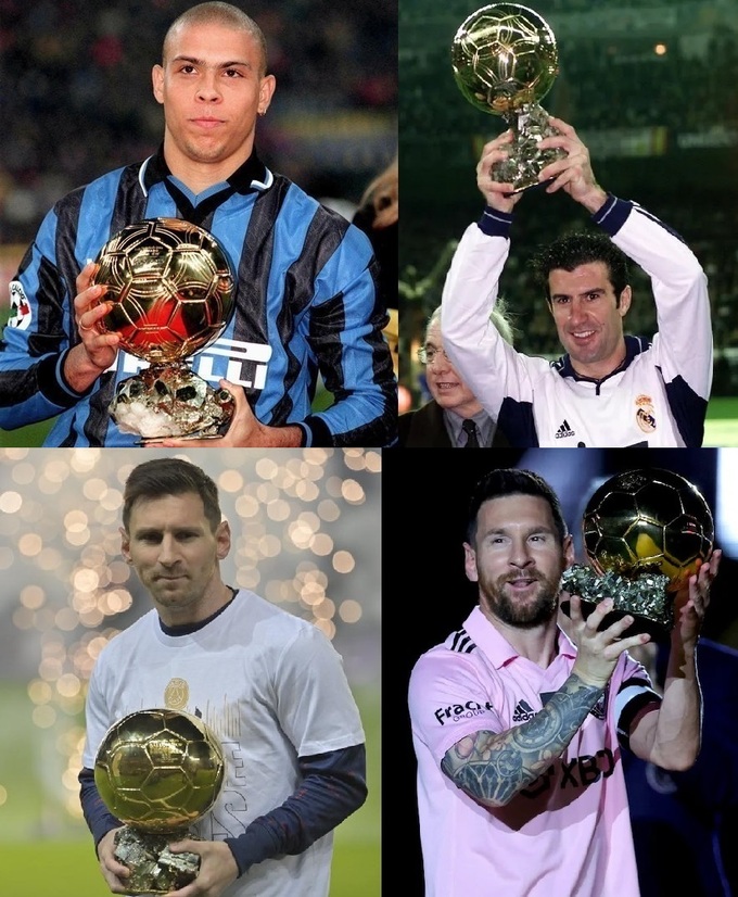 Trước Dembele, Barca từng mất 4 Quả Bóng Vàng là Ronaldo Nazario, Luis Figo và Lionel Messi (2).