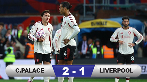  Kết quả Crystal Palace 2-1 Liverpool: The Reds thua trận đầu tiên