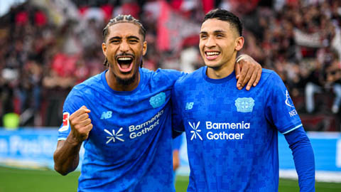  Leverkusen bất bại trận thứ 5 liên tiếp sau khi sa thải Ten Hag