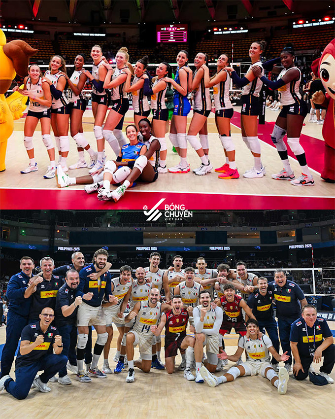 Cả đội nam và nữ Italia đều vô địch bóng chuyền thế giới 2025