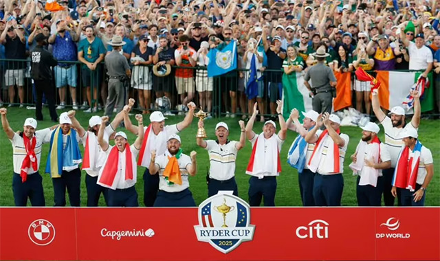 Rory McIlroy và đội tuyển châu Âu vô địch Ryder Cup 2025 trên đất Mỹ