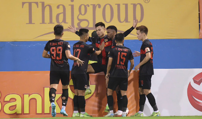 Đức Chiến cho rằng anh ăn mừng bàn thắng vì tôn trọng Thể Công Viettel - Ảnh: Đức Cường