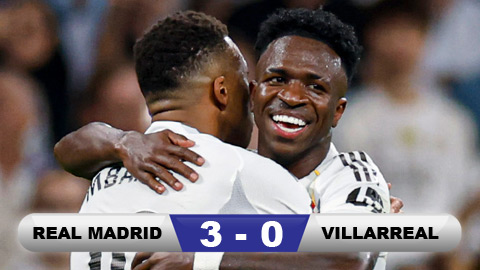  Kết quả Real Madrid 3-0 Villarreal: Chiến thắng nhờ Vinicius và Mbappe