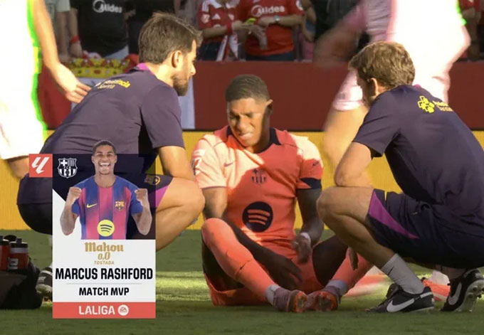 Rashford được bầu là cầu thủ xuất sắc nhất trận Barca thua 1-4 trước Sevilla