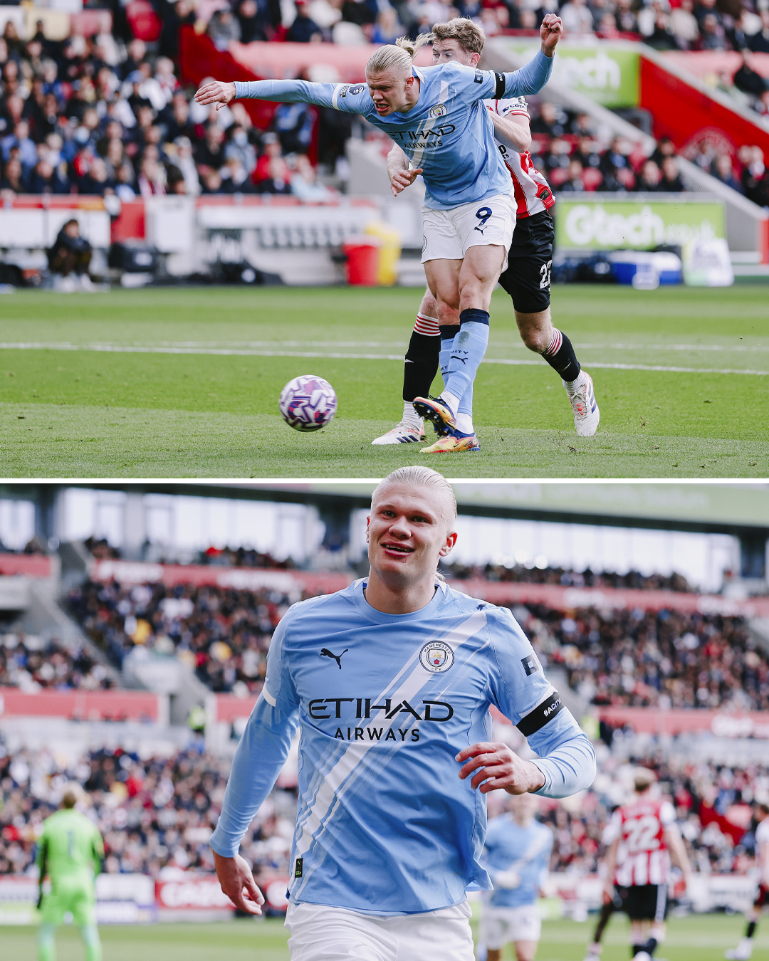 Man City giành chiến thắng trước Brentford nhờ Haaland