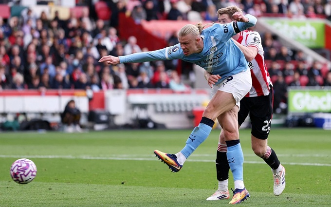 Haaland ghi bàn duy nhất giúp Man City vượt qua Brentford