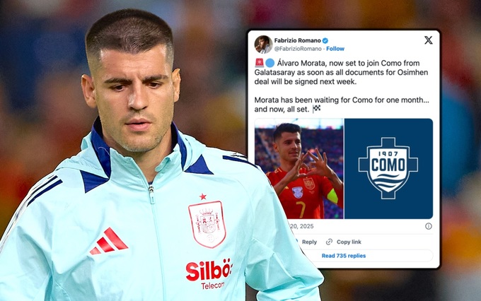 Tiền đạo 33 tuổi đã trải qua mùa Hè 2025 đầy bất ổn, với 2 vụ chuyển nhượng liên tiếp tới Galatasaray và Como