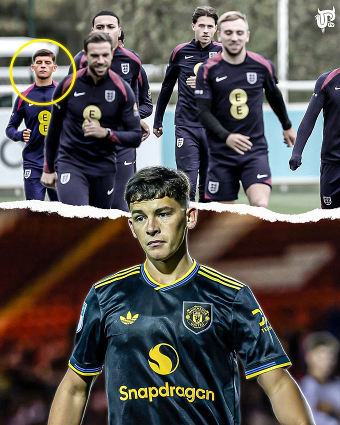 Lacey (khoanh tròn màu vàng) vừa được trao cơ hội tập cùng ĐT Anh