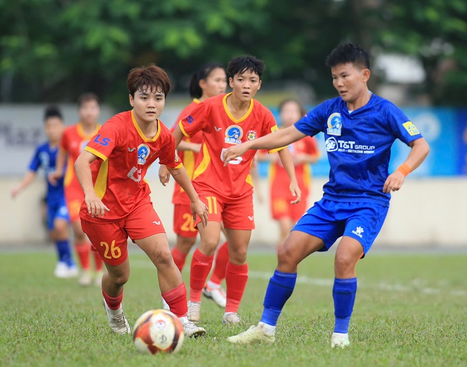 Bích Thùy (xanh) sẽ dẫn dắt Thái Nguyên T&T để hướng đến chiến thắng trước TP.HCM II. Ảnh: Phan Tùng