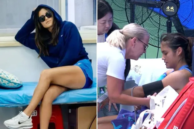 Raducanu kiệt sức vì nắng nóng