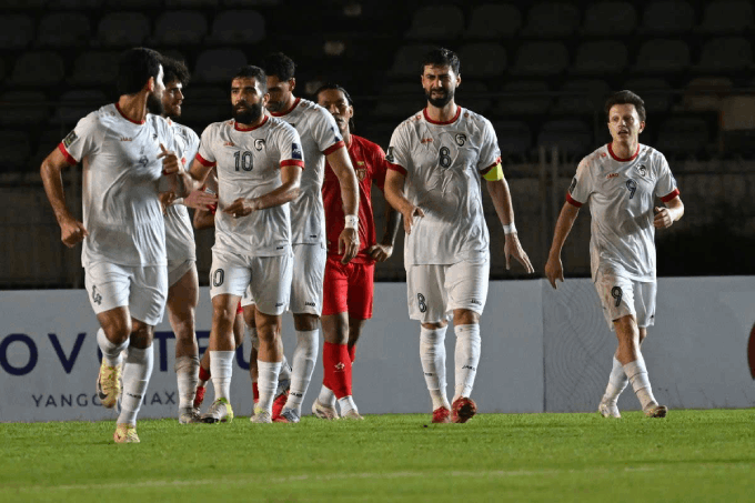 Syria sớm giành vé dự VCK Asian Cup 2027 sau chiến thắng 3-0 trước Myanmar. - Ảnh: AFC