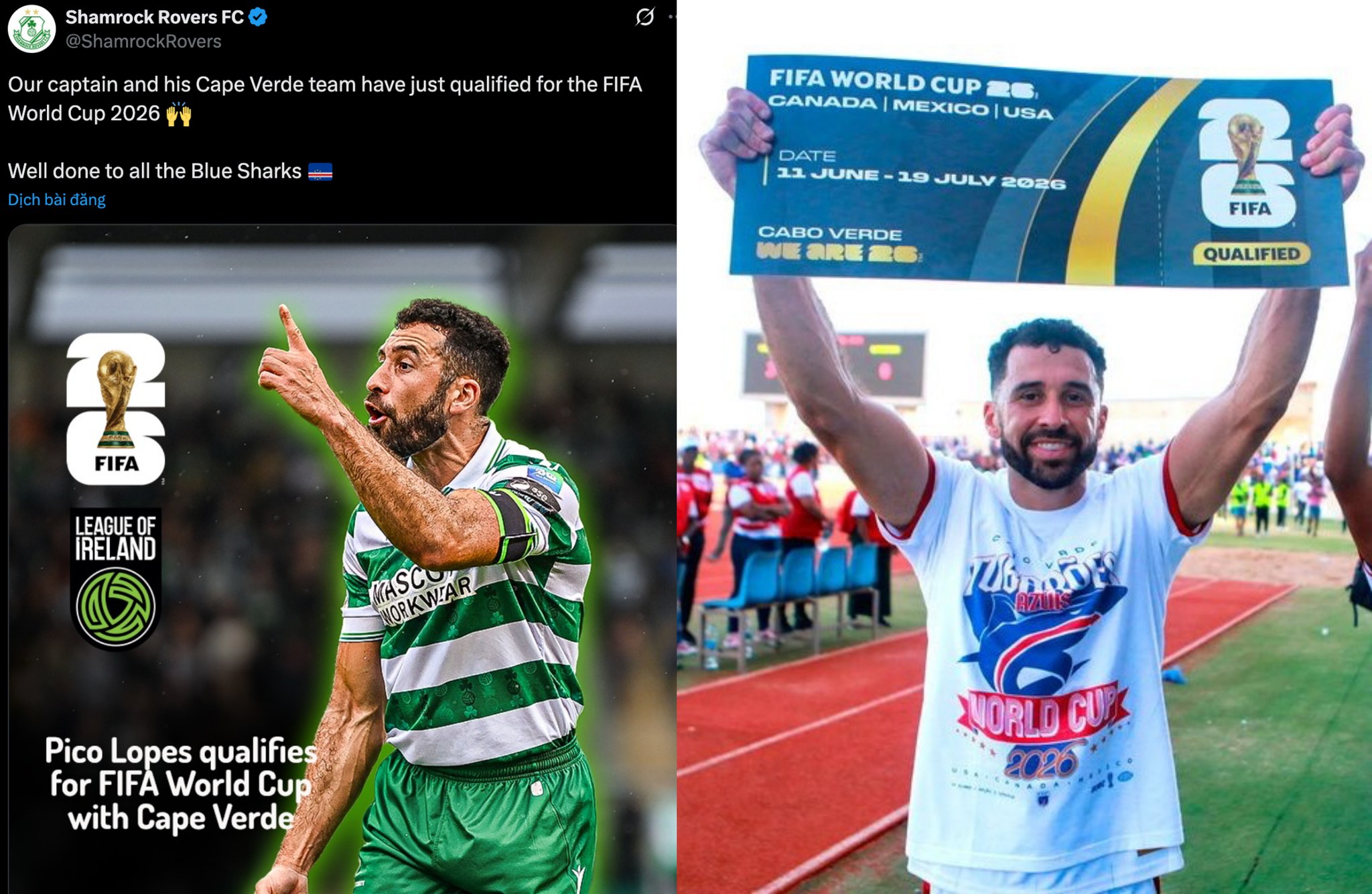 Khoảnh khắc đáng nhớ nhất trong cuộc đời cầu thủ của Roberto Lopes khi cùng Cape Verde giành vé dự World Cup