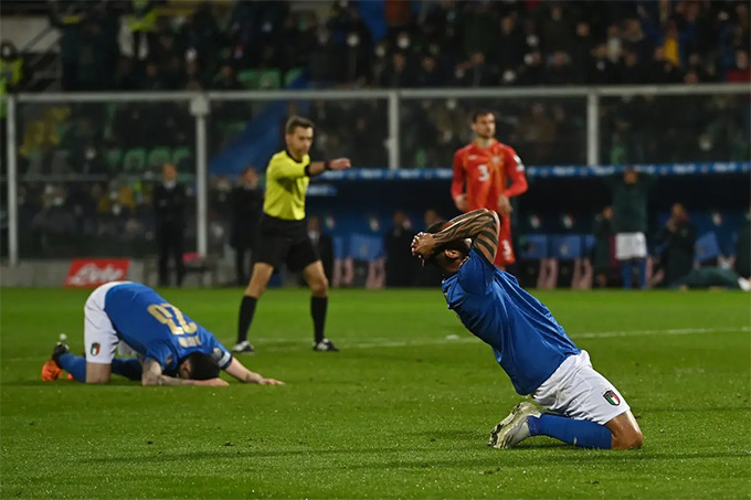 Italia đã vắng mặt ở 2 vòng chung kết World Cup gần nhất do thua ở play-off