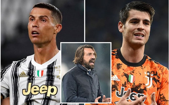 Pirlo được cho là thích sử dụng Morata hơn là Ronaldo