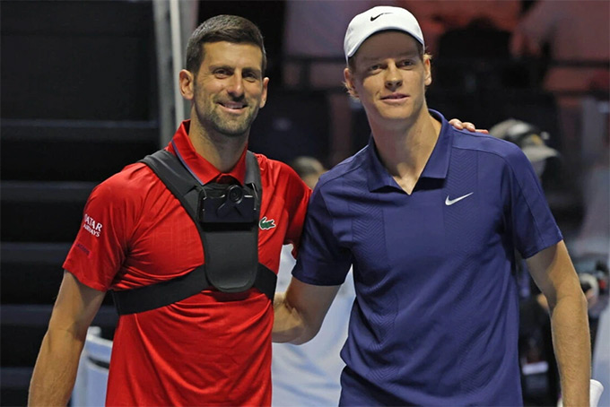 Sinner năm thứ hai liên tiếp đánh bại Djokovic ở bán kết Six Kings Slam