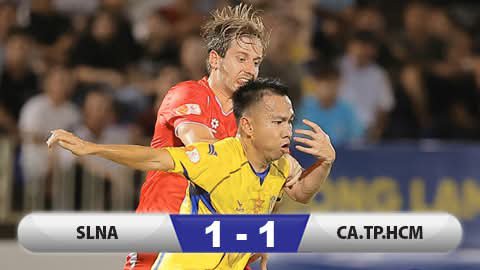  Kết quả Sông Lam Nghệ An 1-1 Công an Hà Nội: CAHN không thắng được 10 người của SLNA 