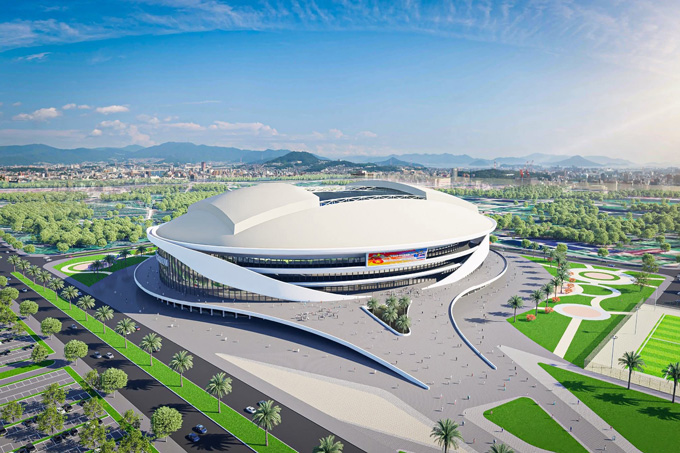 Sân vận động PVF được xây dựng trong khuôn viên Trung tâm Đào tạo bóng đá trẻ PVF tại xã Nghĩa Trụ (Hưng Yên)