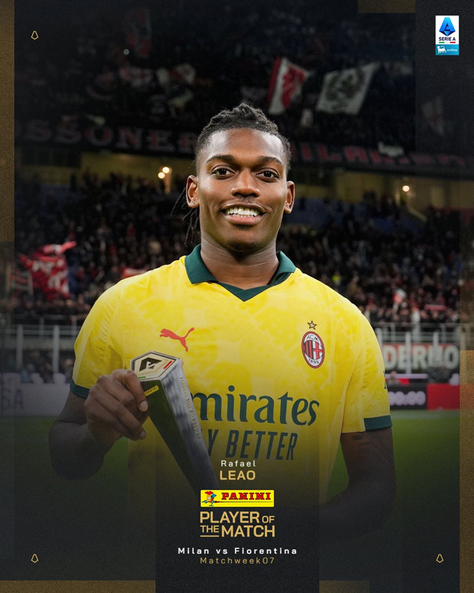 Leao lập cú đúp và giành giải cầu thủ xuất sắc nhất trận