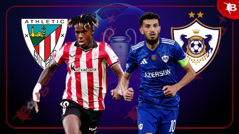  Nhận định bóng đá Bilbao vs Qarabag, 23h45 ngày 22/10: ‘Ăn tát’ ở xứ Basque
