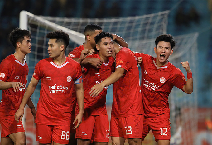 Thể Công Viettel có thứ hạng tốt sau 7 vòng V.League 2025/26 - Ảnh: Đức Cường