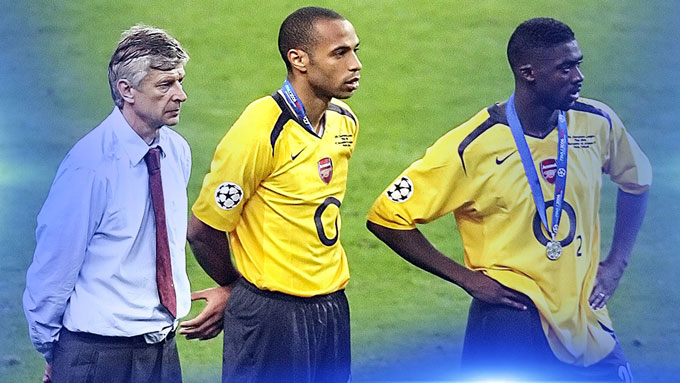 Lần duy nhất Arsenal tiến gần tới chiếc cúp bạc Champions League đã kết thúc trong cay đắng