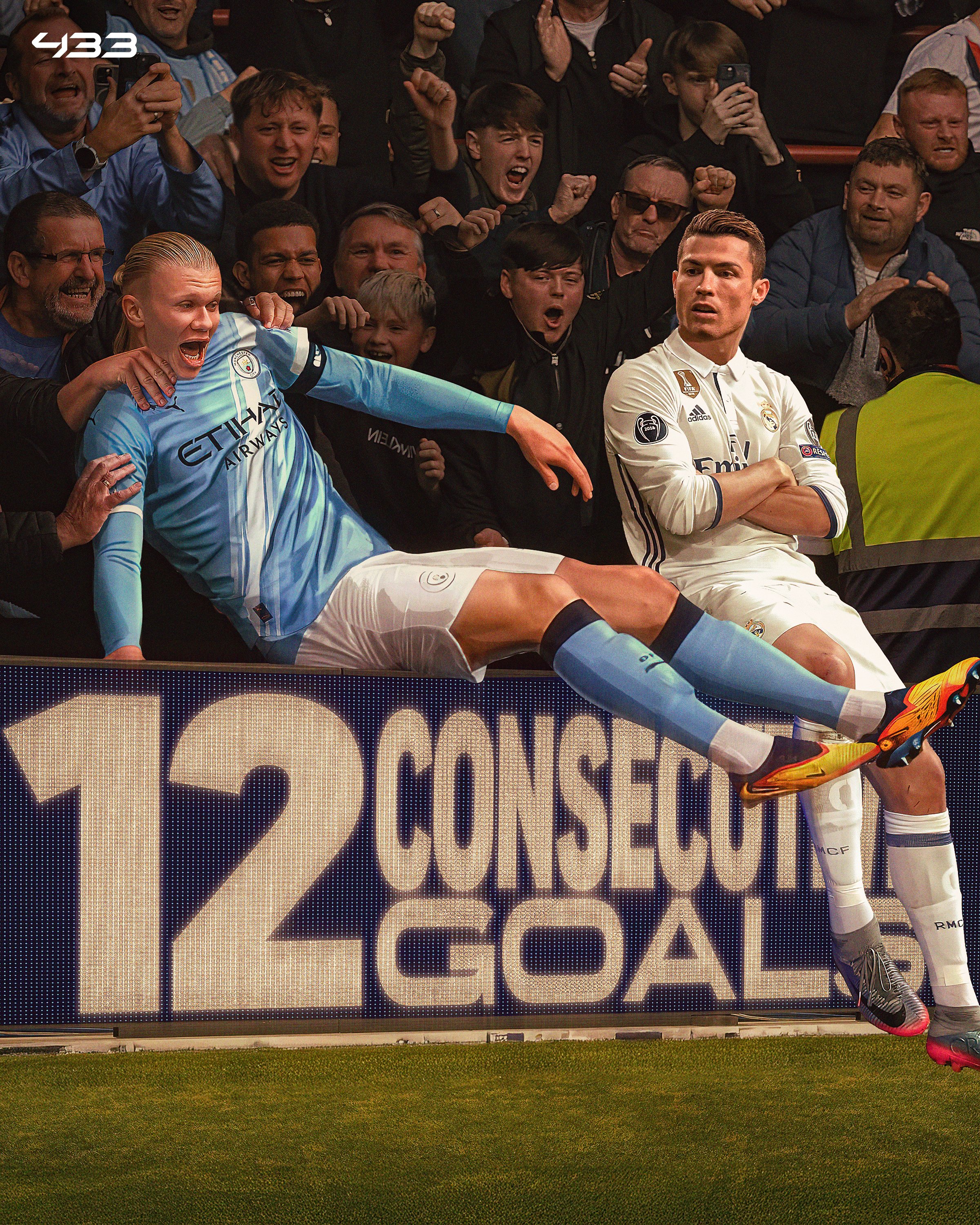 Haaland cân bằng thành tích của Ronaldo