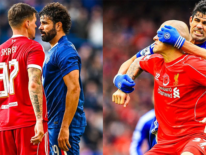 Diego Costa và Martin Skrtel mới có dịp tái ngộ trong trận đấu từ thiện