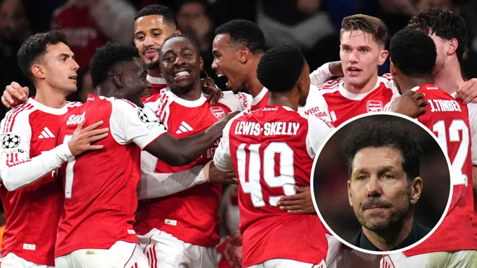 Simeone tin rằng Arsenal là ứng viên số 1 cho chức vô địch Champions League mùa này