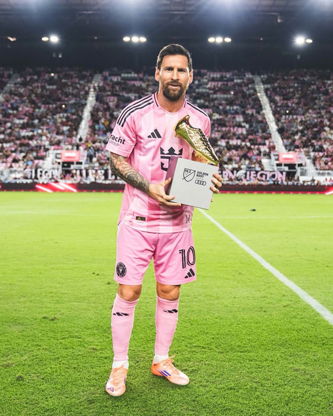 Messi được trao giải Vua phá lưới MLS 2025 ngay trước khi bước vào trận Inter Miami vs Nashville