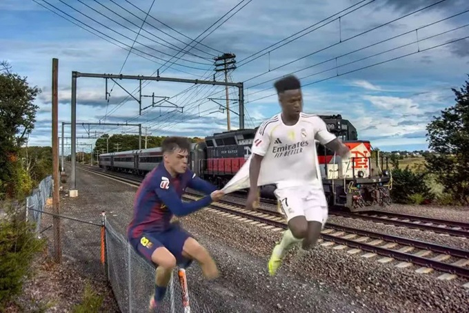 Pedri có ý tốt, muốn ngăn chặn Vinicius nhảy vào đoàn tàu?