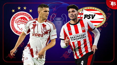  Nhận định bóng đá Olympiacos vs PSV, 03h00 ngày 5/11: Chờ đợi mưa gôn