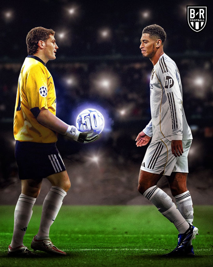 Beliingham vượt Casillas, trở thành cầu thủ trẻ nhất trong lịch sử đạt 50 lần ra sân tại Champions League