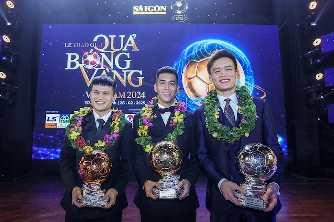3 gương mặt của giải thưởnfg Quả bóng vàng nam năm 2024. Ảnh: Quốc An