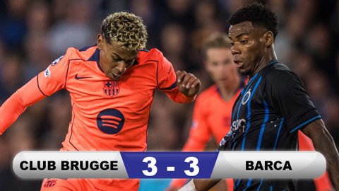  Kết quả Club Brugge 3-3 Barca: Blaugrana hú vía