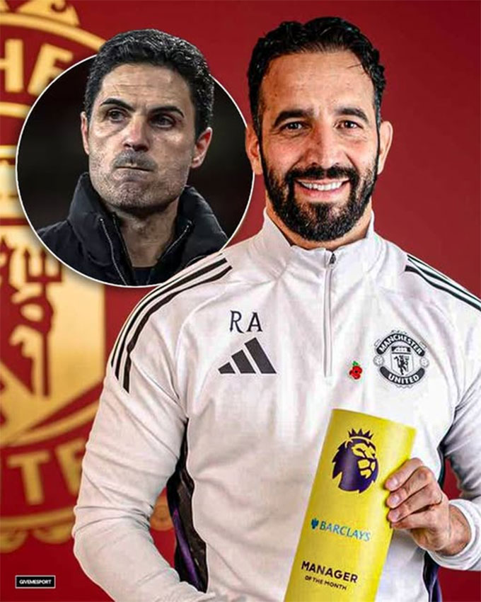 HLV Amorim của MU vừa được bầu là nhà cầm quân hay nhất Premier League tháng 10