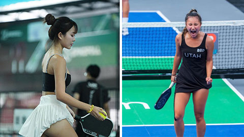  Hotgirl Em Kim mở ra trào lưu, cả giới pickleball đồng loạt 'vén váy'