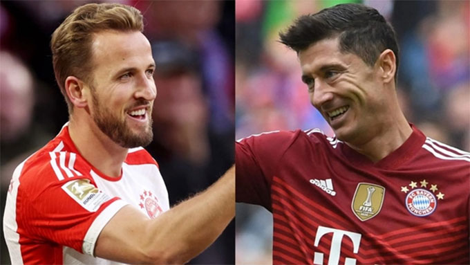 Cả Kane lẫn Lewandowski đều rất có duyên ghi bàn ở Bayern