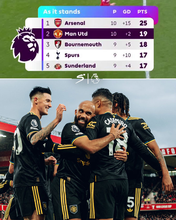 Ờ vòng trước, MU cũng từng lên thứ 2 khi dẫn trước Nottingham nhưng rồi lại bị cầm hoà 2-2