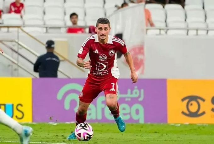 Verratti hiện đang khoác áo Al Duhail tại Qatar