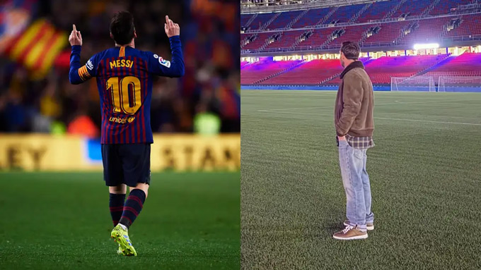 Messi mới đây đã thăm sân Camp Nou