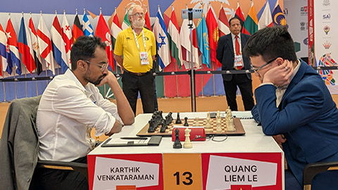  Đại kiện tướng Lê Quang Liêm đánh bại kỳ thủ Ấn Độ, làm nên lịch sử cho cờ vua Việt Nam
