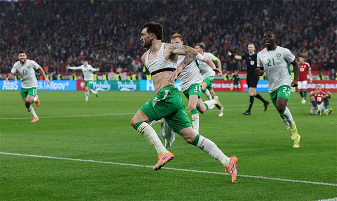 2 cầu thủ CH Ireland bị treo giò ở vòng play-off giành vé dự World Cup 2026