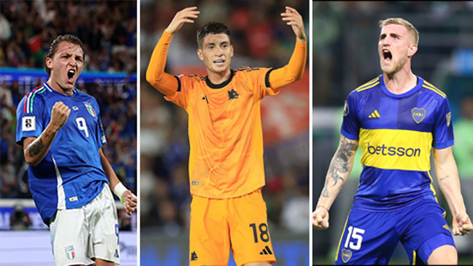 3 Oriundi hứa hẹn cho Italia (trái sang) Retegui, Soule và Valentini