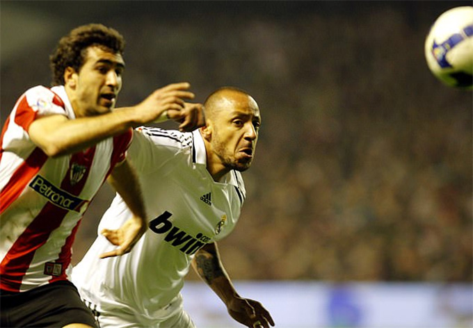 Faubert trong lần ra sân hiếm hoi tại Madrid