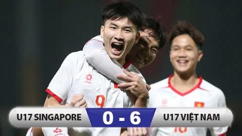  Kết quả U17 Việt Nam 6-0 U17 Singapore: Tưng bừng ra quân
