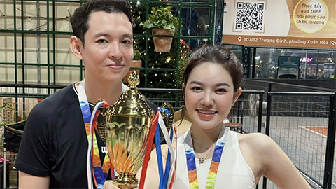  Hotgirl Kiều Trinh lại giành cúp pickleball, nhan sắc ngày càng thăng hạng